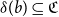 delta left parenthesis b right parenthesis subset of or equal to German upper C