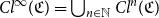 upper C l Superscript normal infinity Baseline left parenthesis German upper C right parenthesis equals union Underscript n element of double struck upper N Endscripts upper C l Superscript n Baseline left parenthesis German upper C right parenthesis