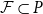 script upper F subset of upper P