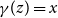 gamma left parenthesis z right parenthesis equals x