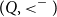 left parenthesis upper Q comma less than Superscript minus Baseline right parenthesis
