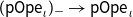 left parenthesis sans serif pOpe Subscript iota Baseline right parenthesis Subscript minus Baseline right arrow sans serif pOpe Subscript iota