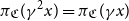 pi Subscript German upper C Baseline left parenthesis gamma squared x right parenthesis equals pi Subscript German upper C Baseline left parenthesis gamma x right parenthesis