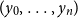 left parenthesis y 0 comma ellipsis comma y Subscript n Baseline right parenthesis