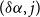 left parenthesis delta alpha comma j right parenthesis