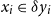 x Subscript i Baseline element of delta y Subscript i