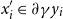 x prime Subscript i Baseline element of partial differential gamma y Subscript i
