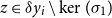 z element of delta y Subscript i minus kernel left parenthesis sigma 1 right parenthesis
