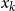 x Subscript k