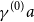 gamma Superscript left parenthesis 0 right parenthesis Baseline a