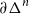 partial differential normal upper Delta Superscript n