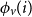 phi Subscript v Baseline left parenthesis i right parenthesis