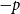 negative p