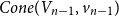 upper C o n e left parenthesis upper V Subscript n minus 1 Baseline comma v Subscript n minus 1 Baseline right parenthesis