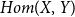 upper H o m left parenthesis upper X comma upper Y right parenthesis