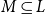 upper M subset of or equal to upper L