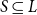 upper S subset of or equal to upper L