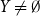 upper Y not equals normal empty set