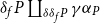 delta Subscript f Baseline upper P coproduct Underscript delta delta Subscript f Baseline upper P Endscripts gamma alpha Subscript upper P