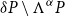 delta upper P minus normal upper Lamda Superscript alpha Baseline upper P