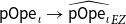 sans serif pOpe Subscript iota Baseline right arrow ModifyingAbove sans serif pOpe Subscript iota Baseline With caret Subscript upper E upper Z