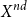 upper X Superscript n d