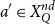 a prime element of upper X Subscript upper Q Superscript n d