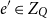 e prime element of upper Z Subscript upper Q