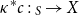 kappa Superscript asterisk Baseline c colon よ Subscript upper S Baseline right arrow upper X