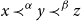 x precedes Superscript alpha Baseline y precedes Superscript beta Baseline z