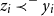 z Subscript i Baseline precedes Superscript minus Baseline y Subscript i
