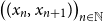 left parenthesis left parenthesis x Subscript n Baseline comma x Subscript n plus 1 Baseline right parenthesis right parenthesis Subscript n element of double struck upper N
