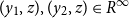 left parenthesis y 1 comma z right parenthesis comma left parenthesis y 2 comma z right parenthesis element of upper R Superscript normal infinity