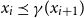 x Subscript i Baseline precedes above single line equals sign gamma left parenthesis x Subscript i plus 1 Baseline right parenthesis