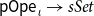 sans serif pOpe Subscript iota Baseline right arrow s upper S e t