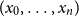 left parenthesis x 0 comma ellipsis comma x Subscript n Baseline right parenthesis