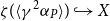 zeta left parenthesis left angle bracket gamma squared alpha Subscript upper P Baseline right angle bracket right parenthesis right arrow with hook Overscript Endscripts upper X