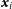 bold italic x Subscript i