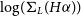log left parenthesis normal upper Sigma Subscript upper L Baseline left parenthesis upper H alpha right parenthesis right parenthesis