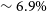 tilde 6.9 percent sign