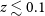 z less than or equivalent to 0.1