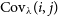 normal upper C normal o normal v Subscript lamda Baseline left parenthesis i comma j right parenthesis