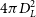 4 pi upper D Subscript upper L Superscript 2