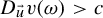 upper D Subscript ModifyingAbove u With right arrow Baseline v left parenthesis omega right parenthesis greater than c