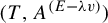 left parenthesis upper T comma upper A Superscript left parenthesis upper E minus lamda v right parenthesis Baseline right parenthesis