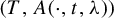left parenthesis upper T comma upper A left parenthesis dot comma t comma lamda right parenthesis right parenthesis