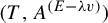 left parenthesis upper T comma upper A Superscript left parenthesis upper E minus lamda v right parenthesis Baseline right parenthesis