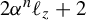 2 alpha Superscript n Baseline script l Subscript z plus 2