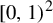left bracket 0 comma 1 right parenthesis squared