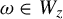 omega element of upper W Subscript z